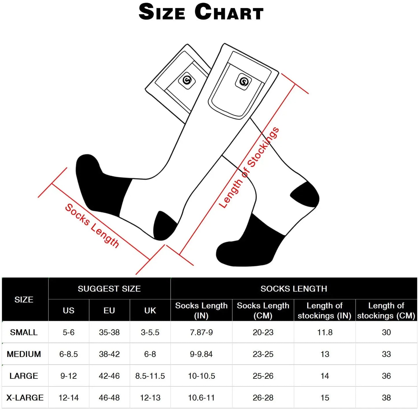 Savior Winter Heated Socks Rechargeable Heating Socks for 2200mah Heated Socks Warmth Outdoor Heated Boots Snowmobile Winter Ski