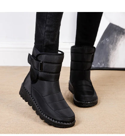 Waterproof Winter Boots for Women 2025 New Faux Fur Long Plush Snow Boots Woman Platform Shoes Warm Cotton Couples Ankle Boots
