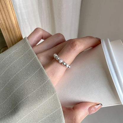 New Fidget Beads Rings for Women Men Rotate Freely Anti-stress Anxiety Ring Worry Stress Relief Jewelry Adjustable Stacking Ring