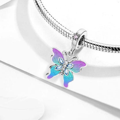 Original 925 Sterling Silver Charms Beads Glowing Luminous Bee Firefly Butterfly Pendant for Bracelet Bangle Charm DIY Jewelry