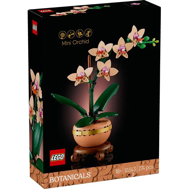 Lego 10343 Elegant Orchid Office Flowers Children Adult Everlasting Bouquet Assembled Building Blocks Toy Gift