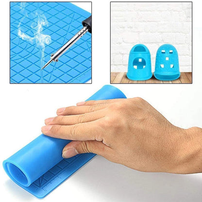 3D Printing Pen Silicone Pad with Basic Template with 2 Silicone Finger Caps 3D Pen Drawing Template Christmas Gift for Kids