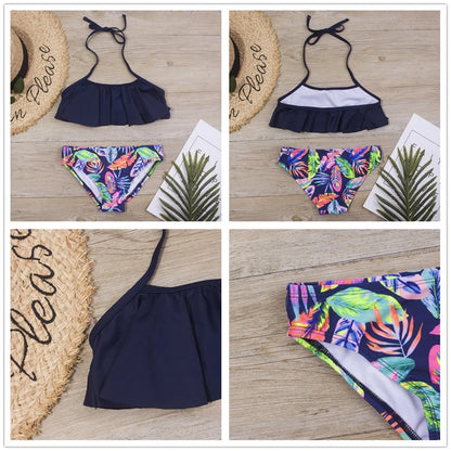 7-14Year Butterfly Print Child Bikini Set 2025 Girls Swimsuit Swimwear For Kids Summer Brazilian Teen Baby Swimming Suit Biquini