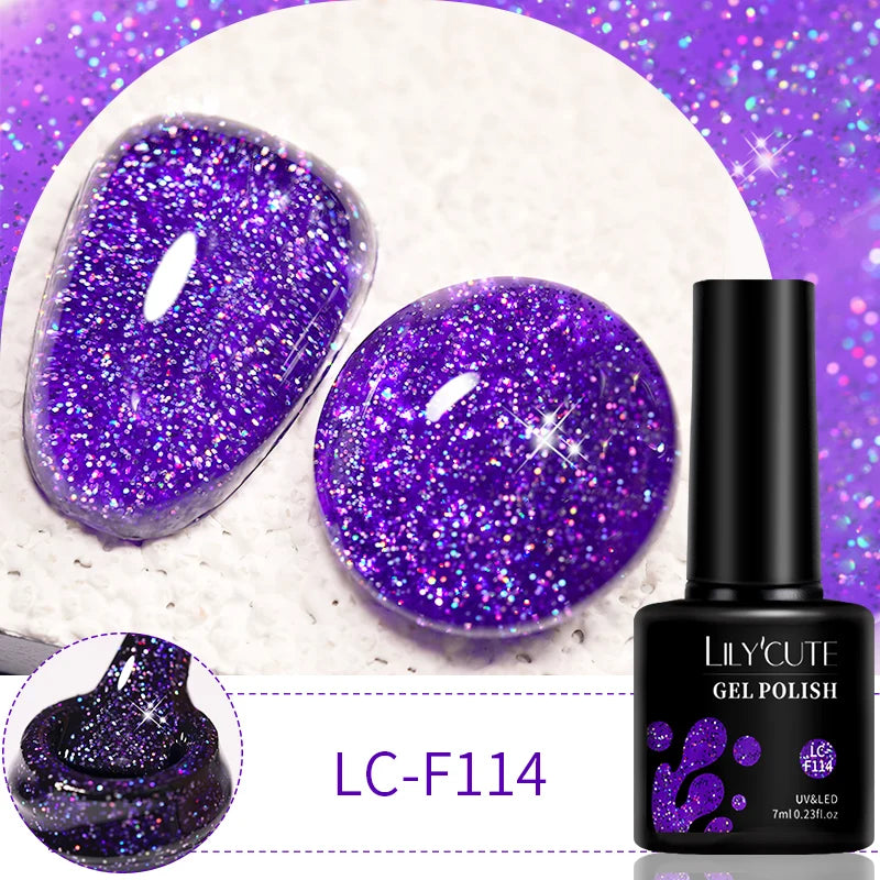 LILYCUTE 7ml 9D Cat Magnetic Gel Nail Polish Iridescent Magnet Semi Permanent Soak Off UV LED Manicure For Nail Art Gel Varnish