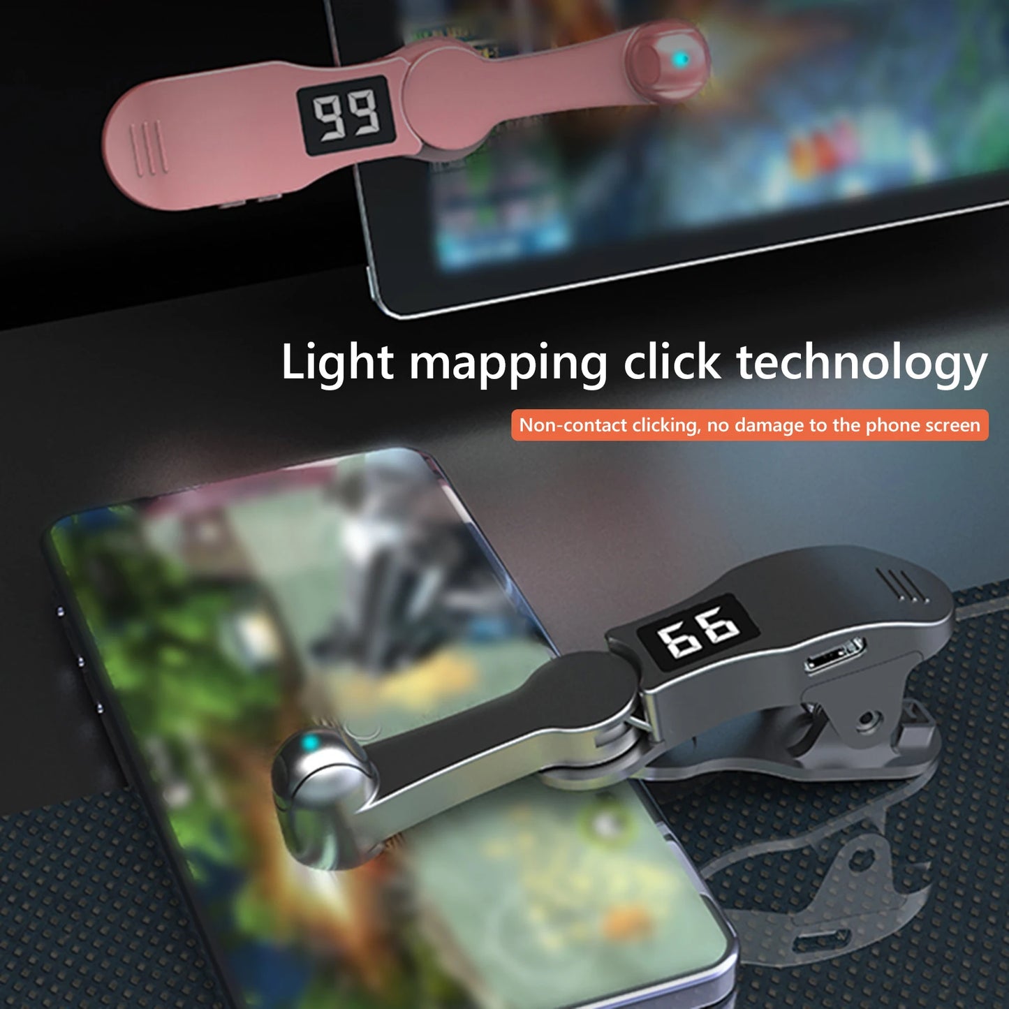 Digital Auto Screen Clicker for Smart Phone Apps Video Live Streaming Gadget Smartphone Game Screen Touch Tripods Tapper