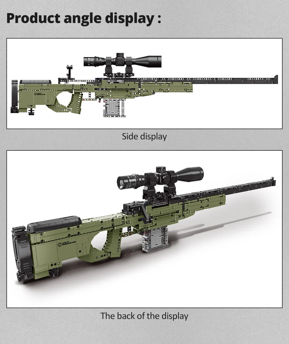 ZKZC WW2 Military Weapon Shotgun Sniper Rifle Assault Rifle Building Block City Police Pistol Brick Children Toys Gifts