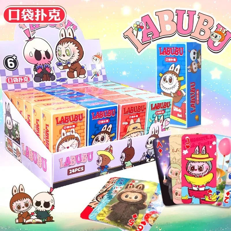 New Labubu Card Anime Cute Bubble Mart QR UR SSR SR  Flash Thick Card Board Game Children's Toy Gifts