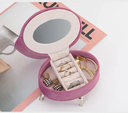 Pink Sofa Shape Jewelry Box Beautiful Case Fashion Jewellery Store Showcase Holder Organizer
