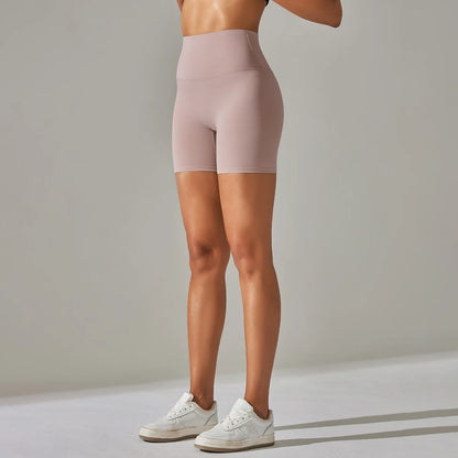 Summer Women Yoga Shorts Naked Feel Sports Shorts  Fitness Tights High Waist Gmy Running Push Up Clothes Workout Cycling Shorts