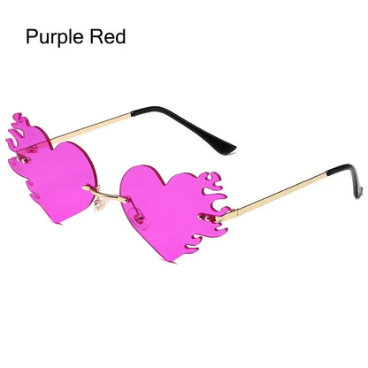 Mushroom Shape Sunglasses Irregular Rimless Sun Glasses Trendy Fun Sunglasses for Women Men Halloween Party Cosplay Eyewear