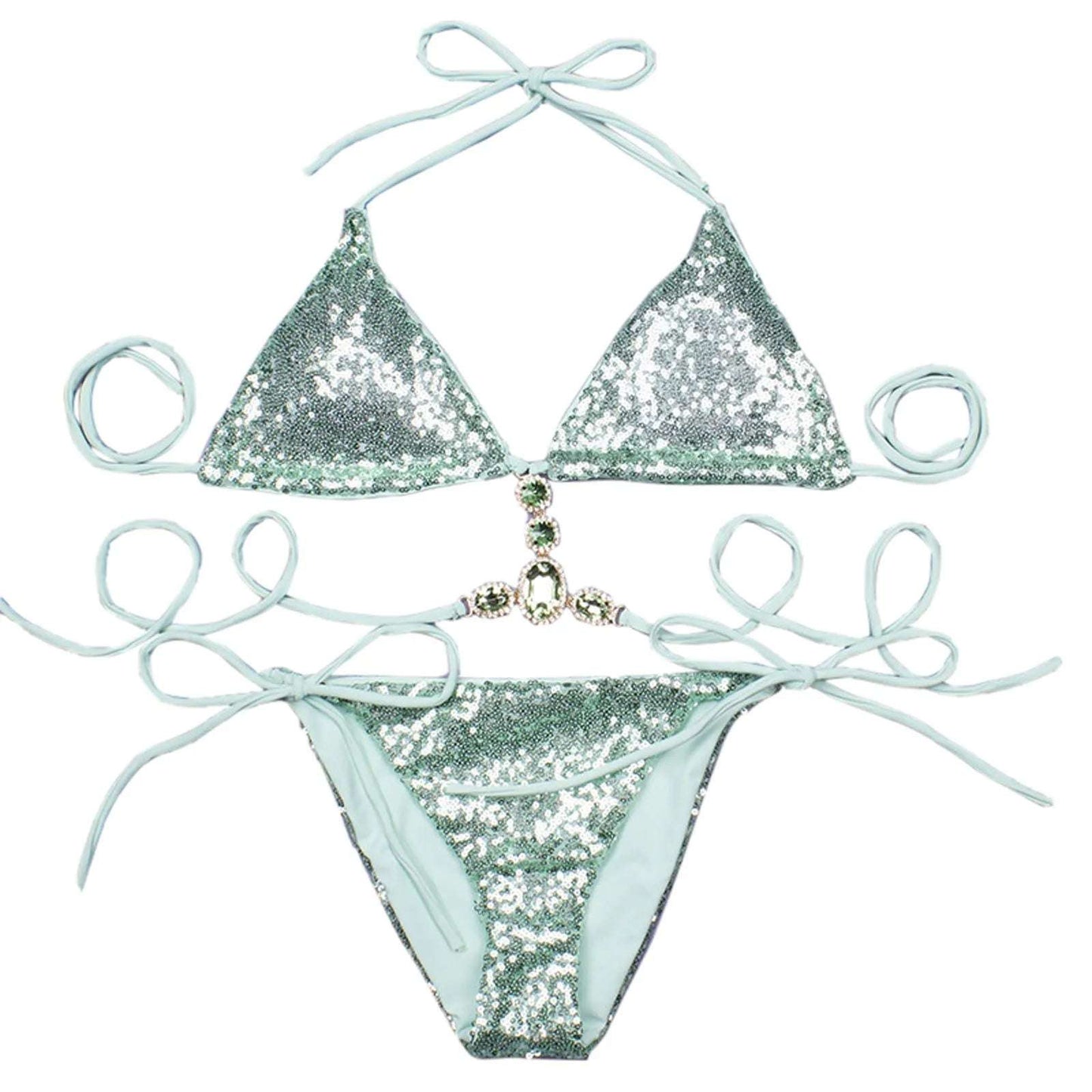 Men And Women Matching Swimsuits Sexy Sequin Bikini Women's Summer Swimsuit Split Swimsuit Bathing Suits for Boys 16-18