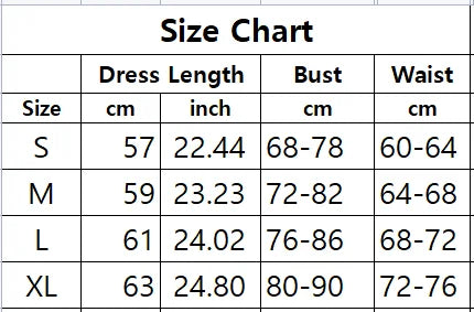 EtherealBe Gothic Black Party Dress for Women with Size Chart Displaying S to XL Measurements