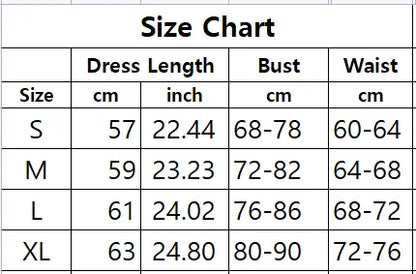 EtherealBe Gothic Black Party Dress for Women with Size Chart Displaying S to XL Measurements