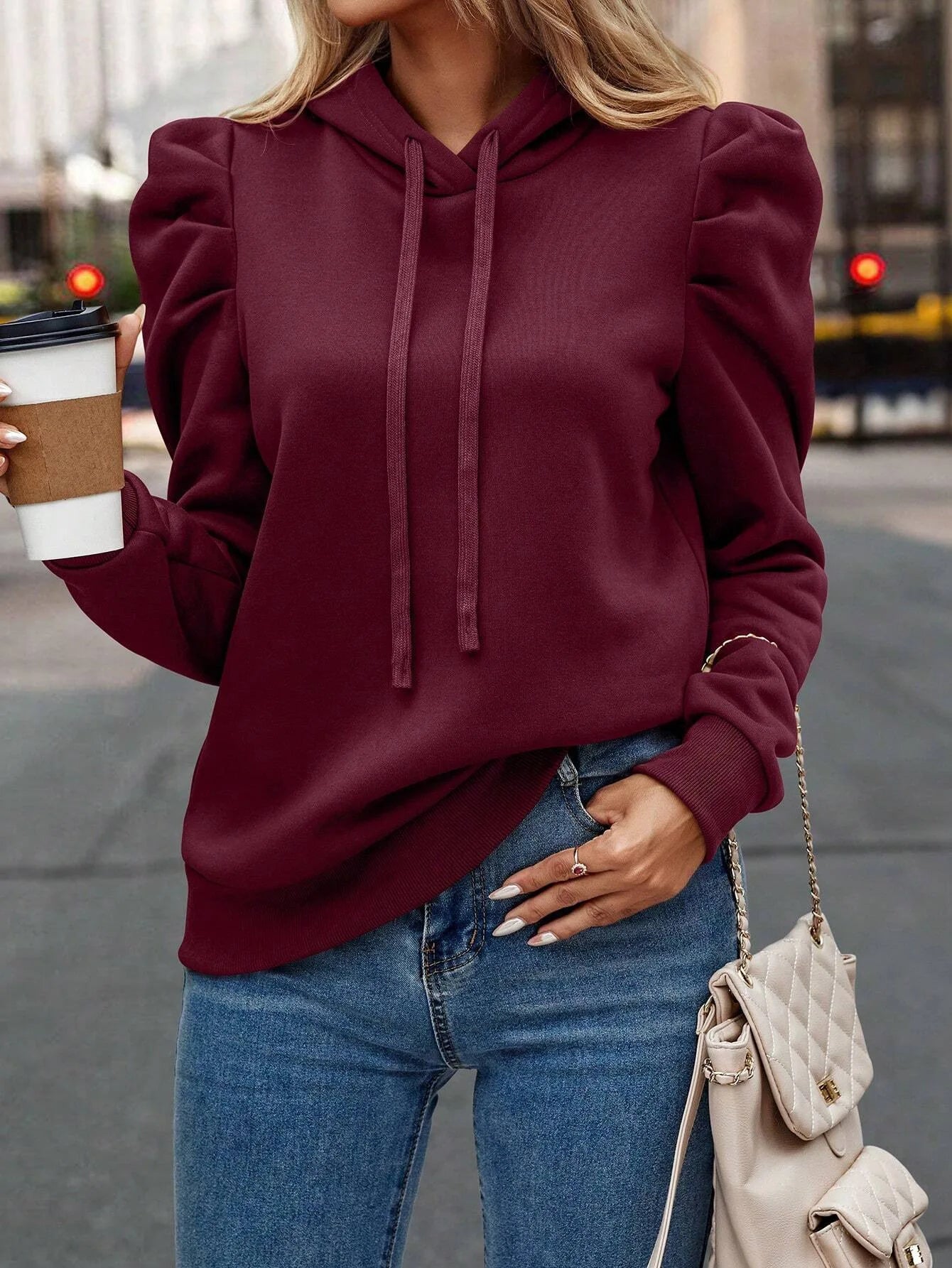 Autumn Winter Hoodies Sweatshirts Women Solid Color Long Sleeve   Casual Comfortable Pullovers Tops