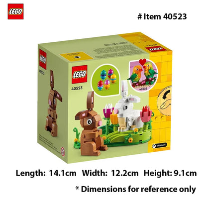 LEGO  40523 Easter Rabbits Display Building Toy Set, Includes Colorful Easter Eggs and Tulips, Easter Decorations