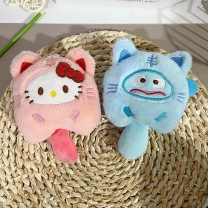 Squeaky Catfish Keychain, Anime Sound Toy with Creative Round Corner and Rolled Edge Design, Christmas Gift, Crossbody Bag