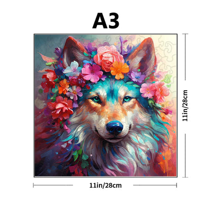 Wooden Puzzle Colored Wolf Puzzle Board Education Game Toys for Students and Adults Interesting Christmas Gift Toys