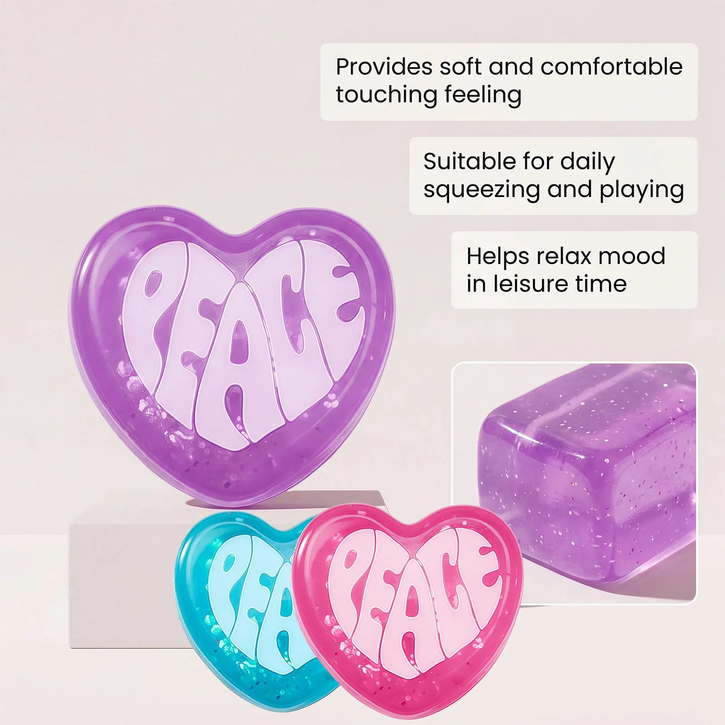 【In Stock】Needoh Heart Squishy Toy Blind Box Cute Heart Shape Stress Relief Soft Slow Rebound Fun Portable Toy Surprise Toy Gift