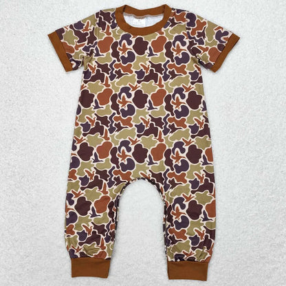 Hot Sale Baby Infant Boys Rompers Onesie Camo Duck Short Sleeve Rompers Boutique Kids Designer Clothes Boys Bubble Rompers New