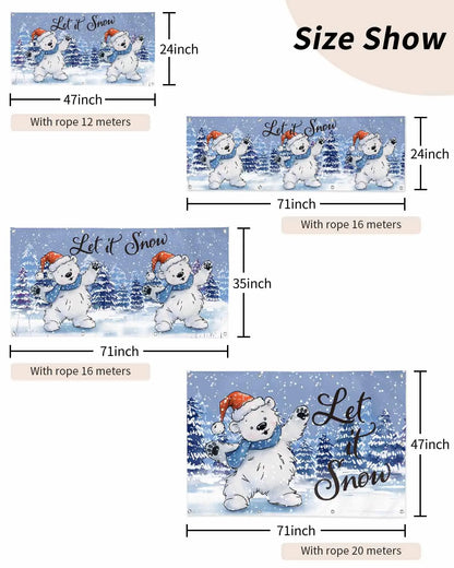 Christmas Snowflakes Decorate banners flags and commemorative days with 4 sizes to choose from customizable product patterns