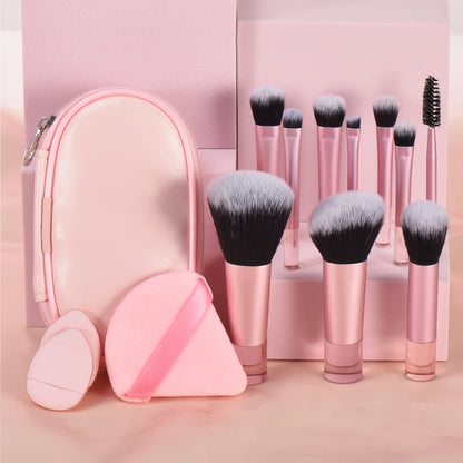 10 color Mini makeup brush Travel portable Makeup Tool Makeup Puff - Palm Brush Professional Makeup tool set Christmas gift