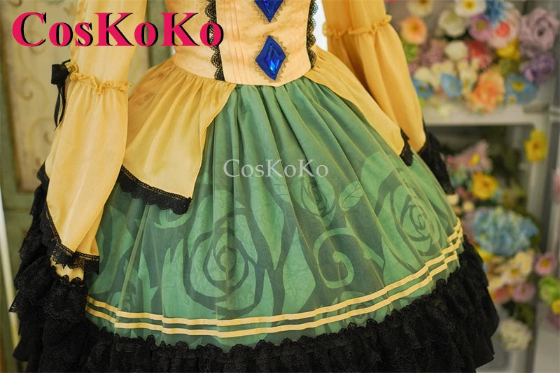 CosKoKo Komeiji Koishi Cosplay Touhou Project Costume Elegant Gorgeous Sweet Formal Dress Halloween Party Role Play Clothing New