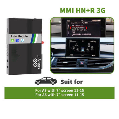 Sinairyu Wireless Auto Smart Box For Audi A6 A7 S6 S7 RMC 2011-2018 Support Carplay Android Auto Connect Mirrorlink AHD Camera