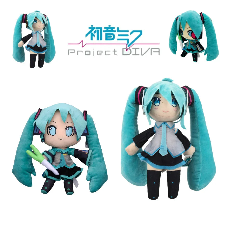 23-28cm Japanese Anime Plush Stuffed Toy Hatsune Miku Plush Doll Soft Pillow Future Doll Cute Christmas Gift for Children