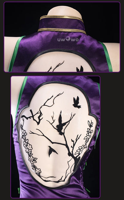 IN STOCK UWOWO C.C. Cosplay Codee Geasss: C.C. CC Purple Cheongsam Cosplay Costume Purple Dress Halloween Costume