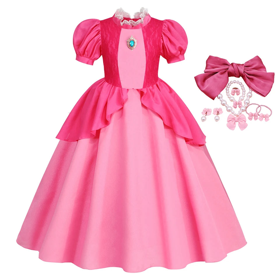 EtherealBe Peach Princess Halloween Costume for Kids