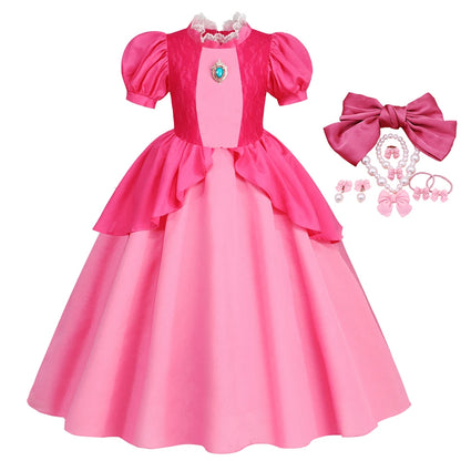 EtherealBe Peach Princess Halloween Costume for Kids