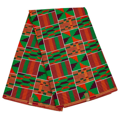 Africa Ankara Prints Ghana Kente Fabric Guaranteed Real Wax 100% Cotton High Quality African Sewing Pagne For Party Dress 6yards