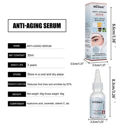 Deep Cleansing Anti-Wrinkle Serum 30ML Vitamin C Anti-aging Firming Skin Fade Fine Lines Easily Absorbed hydrated Tightened