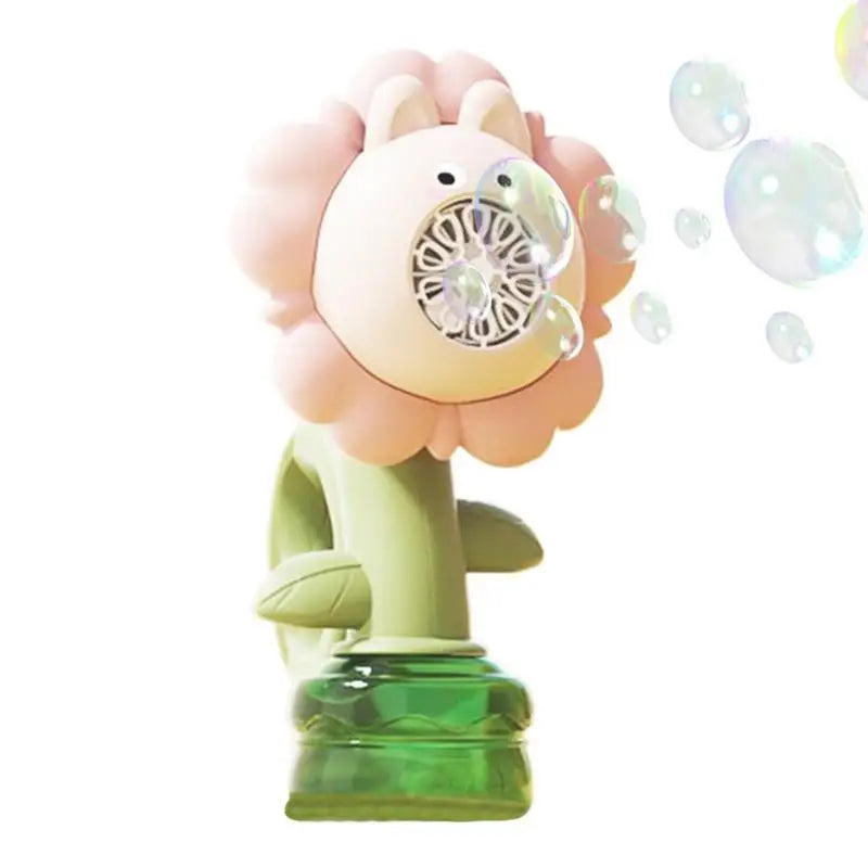 Bubble Maker For Kids Electric Rechargeable Flower Bobble Toy Machine Summer Outdoor Garden Bubble Maker With Lights For Toddler