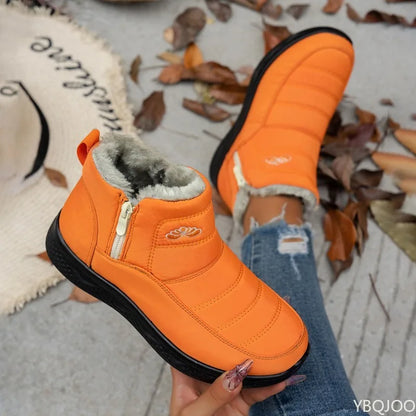 Trendy Thick Bottom Snow Boots 2024 Winter New Edition with Velvet Thickened Men's Women's Same Flat Bottom Large Cotton Boots