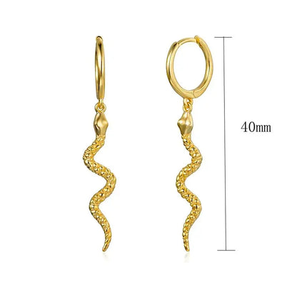 925 Sterling Silver Needle Pave Crystal Snake Type Stud Earrings for Women Simple Cute Animal Earrings Fashion Delicate Jewelry