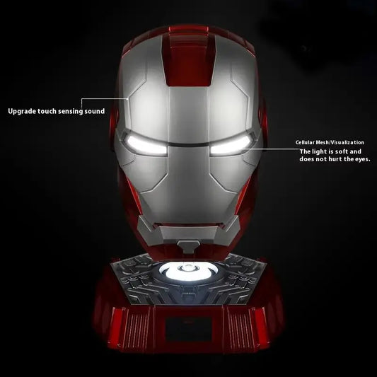 Iron Man 1/1 Cosplay Helmet Mk5 Electric Voice Control Helmet Led Eyes Metal Mask Model Toys Children Adults Christmas Gift