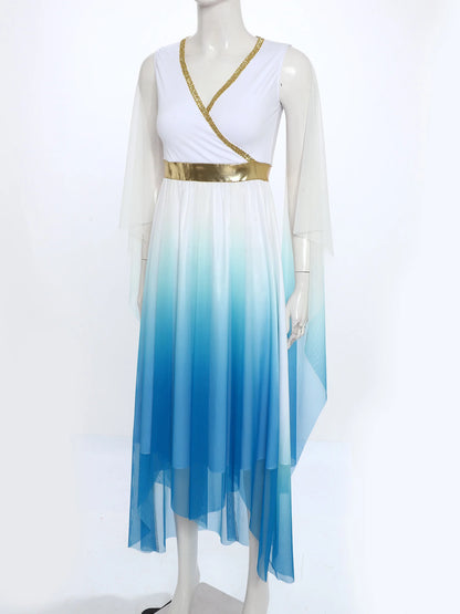 Women Halloween Ancient Greek Goddesses Queen Cosplay Costume Roman Toga Gold Trim Cape Tunic Dress Church Choir Worship Robe