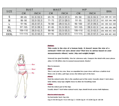 Sexy High Waist Bikini Swimsuit Brazilan Bikini Set Swimwear for Women High Leg Push Up Two Piece Bathing Suits Summer Female