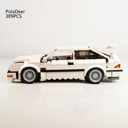 PolaDeer 389PCS MOC DIY 1986 Turbocharged racing car RS500 Building Blocks Assembly model toy brick Children's birthday gifts