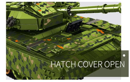 WW2 Military Leopard 2A4 Battle Tank Series Building Blocks Brick Model MOC Army Weapon Boy Set Kid Toy Childrens Christmas Gift