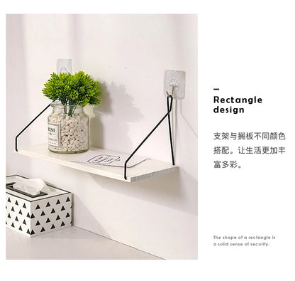Nordic Wooden Wall Hanging Shelves Living Room Decor Display Stand Home Wall Decoration Bedroom Storage Shelf