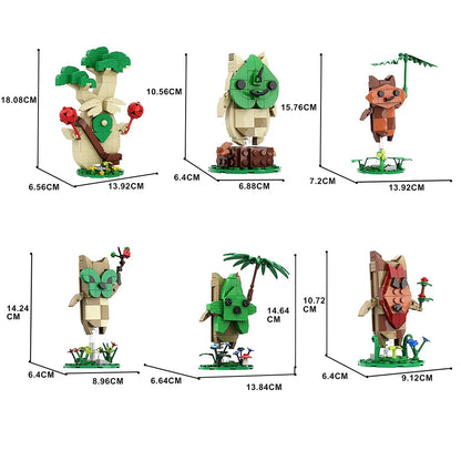 Zelda Breath Of The Wild Haha Building Block Set Anime Ruins Guardian Keglo Seeds Game Action Figures Bricks Model Children Toys