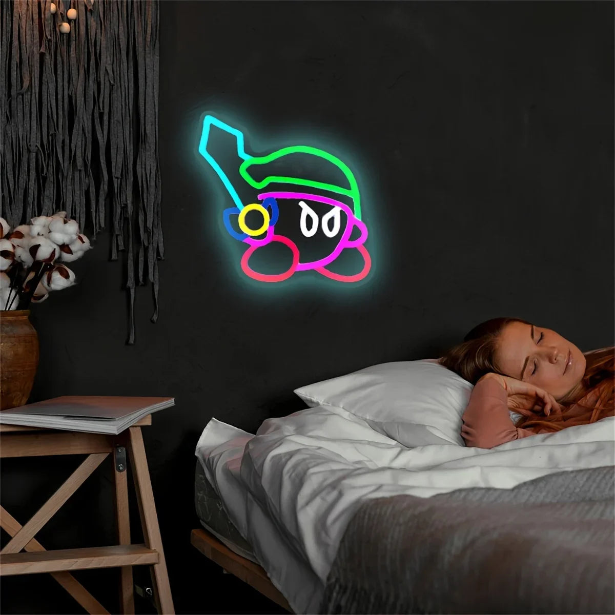 Cartoon Character Neon Sign Light - Game Pet LED Wall Accent for Bedroom & Living Room Decor, Theme Party Props
