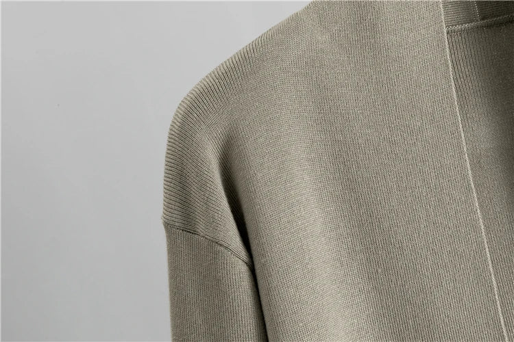 2025 Winter And Autumn Fashionable Elegant Women's Knitted 3-Piece Set cardigan Women's Sweater Women's Wide Leg Pants