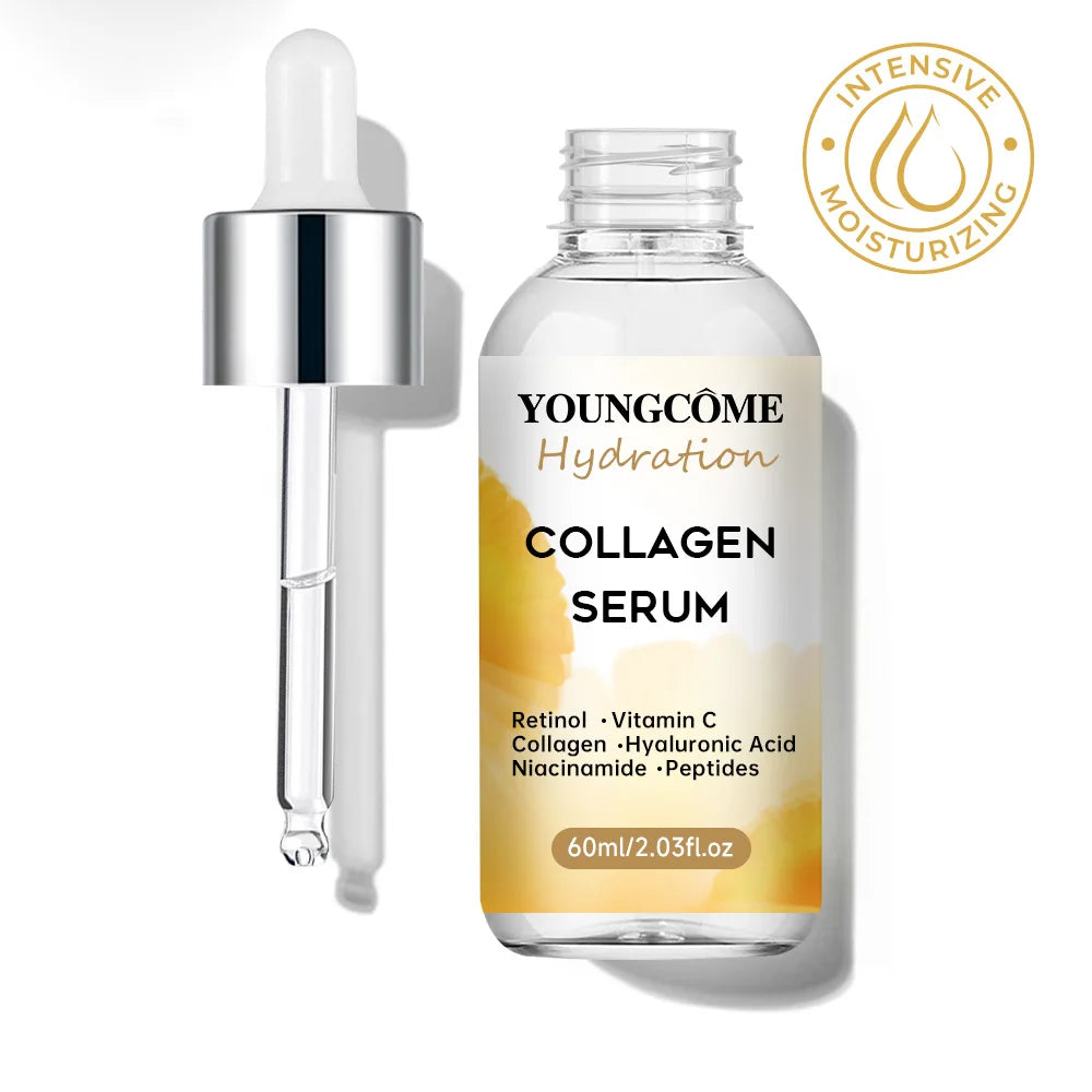 Collagen Face Serum Skincare Facial Essence Liquid Moisturizing Soothing Nourishing Face Serum Pore Shrink Skin Care Korea 2025