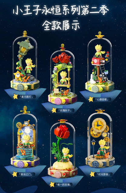 Le Petit Prince Building Blocks Rose Eternal Dream Scene Assembly Toys Model Ornaments Building Blocks Children Gifts