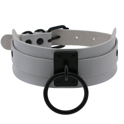 Punk Black O-Round Metal Leather Choker Collar Goth Fashion Necklaces 2025 Women Girls Rock Harajuku Emo Gothic Jewelry