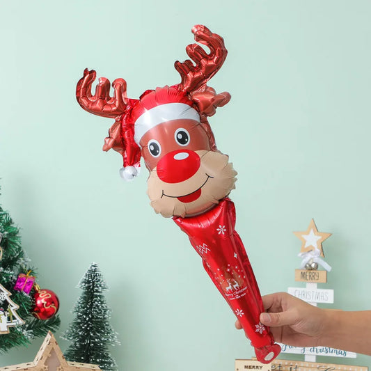 20pcs Merry Christmas Stick Aluminum Film Balloon Decoration Children's Christmas Gift 2026 Balloon