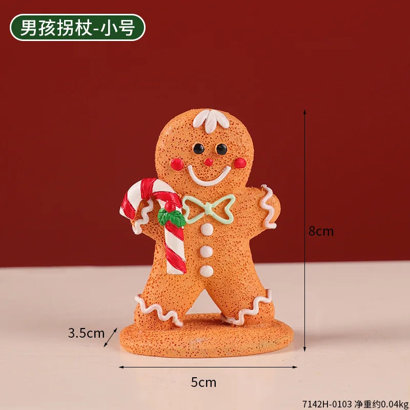 Christmas Gingerbread Man Doll Tree Pendant Ornaments Holiday Party Supplies Home Party Navidad Christmas Decoration Kids Gift